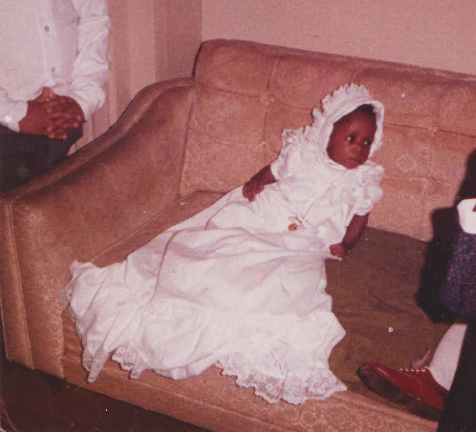 A childhood photo of Victoria Coker